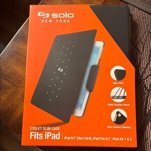 Black Eyelet Slim Case for iPad